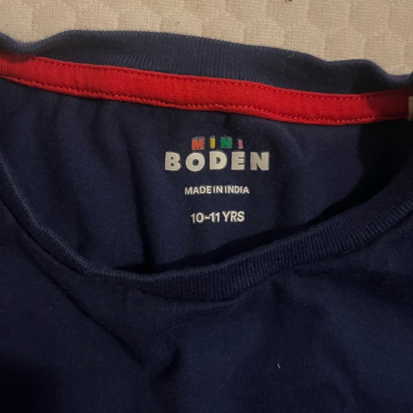 Mini Boden Navy Blue Long Sleeve with Festive Characters - Picture 3 of 3